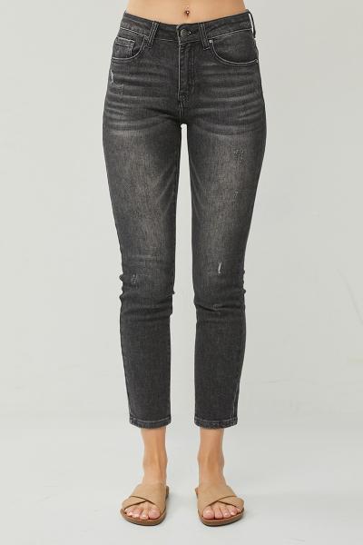 Mid-Rise Ankle Skinny Denim