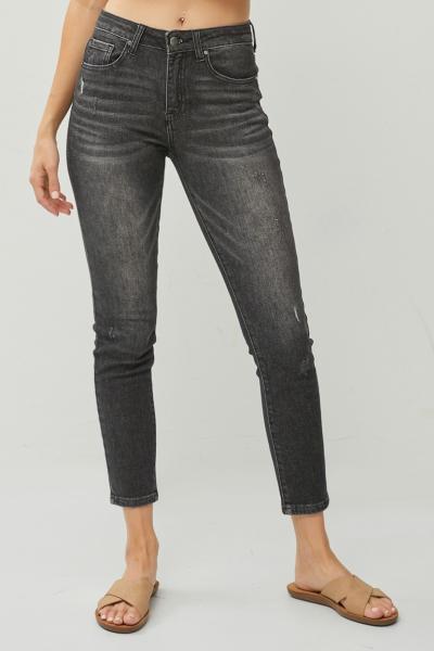 Mid-Rise Ankle Skinny Denim