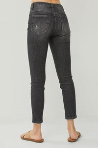 Mid-Rise Ankle Skinny Denim