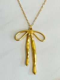 Draped Bow Necklace