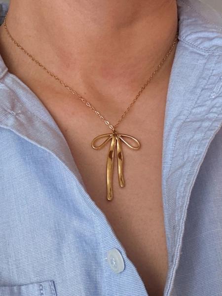Draped Bow Necklace