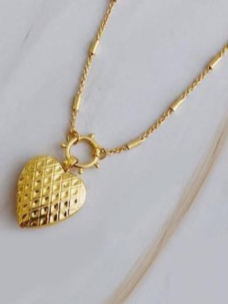 Cushion Heart Locket Necklace