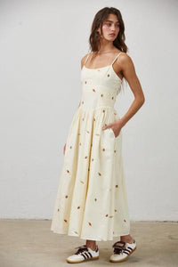 Falling Leaves Cotton Dress