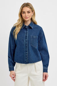 Robins Cropped Denim Shirt