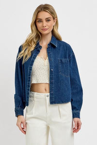Robins Cropped Denim Shirt