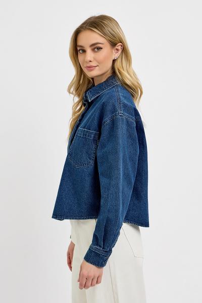 Robins Cropped Denim Shirt