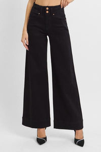 High-Rise Wide Ankle Denim