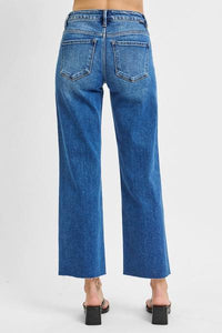 Mid Rise Cut Hem Denim