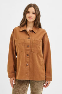 Sidestep Hem Denim Jacket