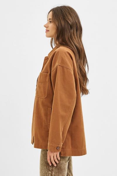 Sidestep Hem Denim Jacket