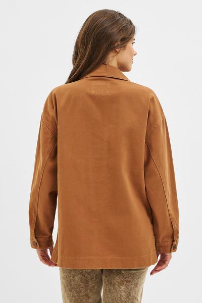 Sidestep Hem Denim Jacket