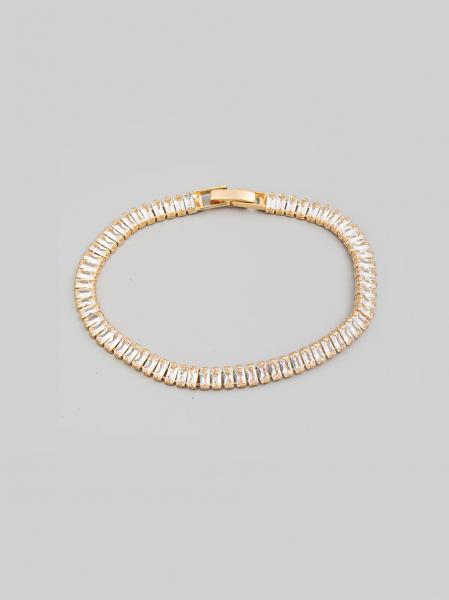 Baguette Rhinestone Tennis Bracelet