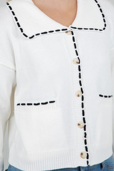 Stitch Detail Collared Cardigan