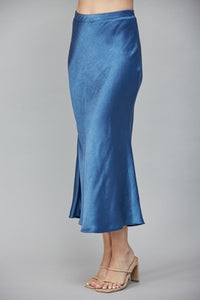 Venetian Satin Midi Skirt