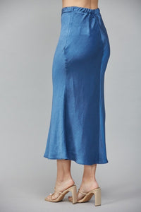 Venetian Satin Midi Skirt