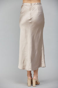 Venetian Satin Midi Skirt