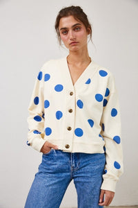 Cotton Polka Dot Cardigan