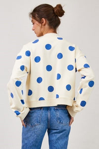 Cotton Polka Dot Cardigan