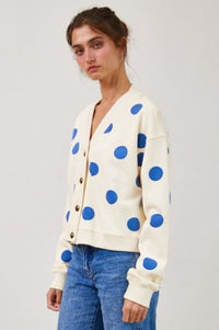 Cotton Polka Dot Cardigan