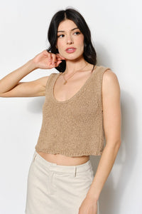 Laura Cropped Knit Tank