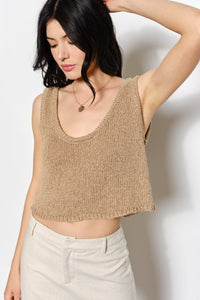 Laura Cropped Knit Tank