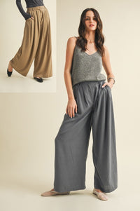 Roni Pleated Wide Leg Trousers