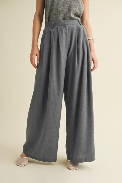 Roni Pleated Wide Leg Trousers
