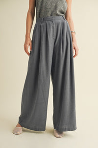 Roni Pleated Wide Leg Trousers