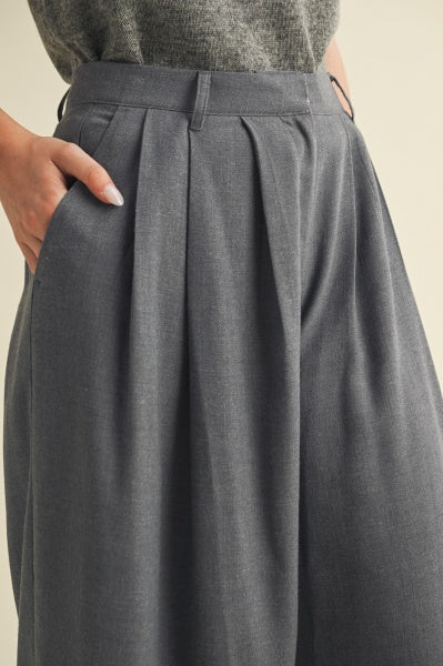 Roni Pleated Wide Leg Trousers