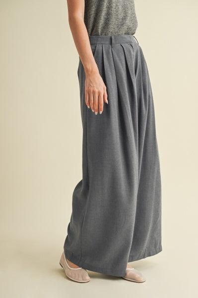Roni Pleated Wide Leg Trousers