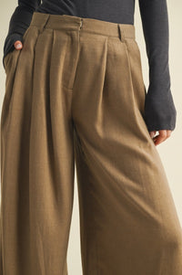 Roni Pleated Wide Leg Trousers