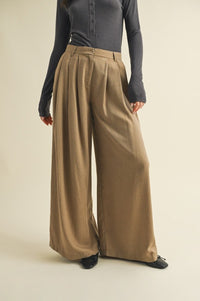 Roni Pleated Wide Leg Trousers