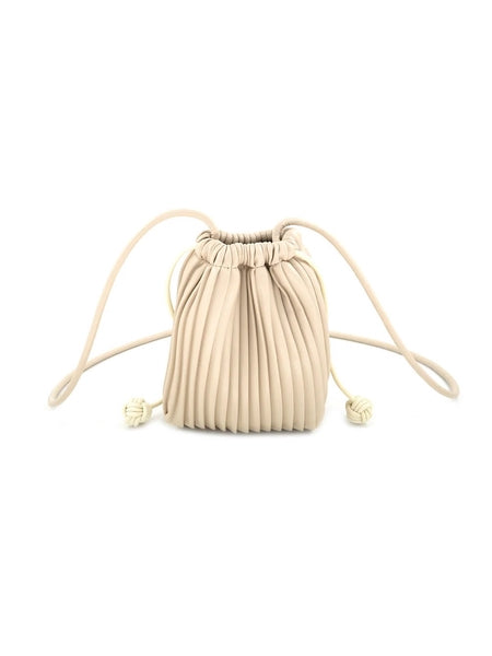 Louis Pleated Cellphone Bag Beige