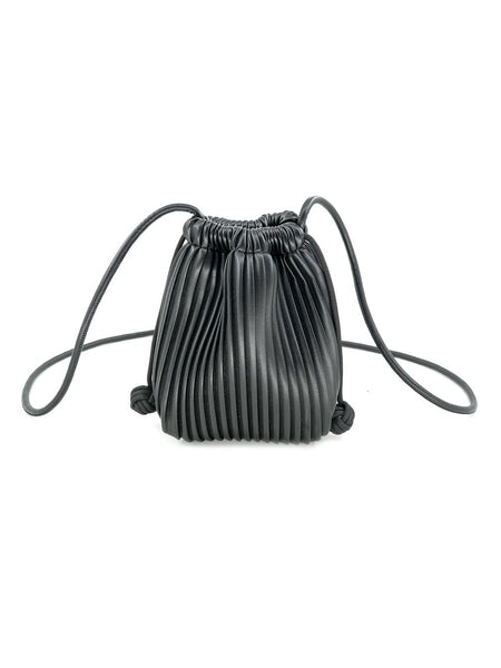Louis Pleated Cellphone Bag Black