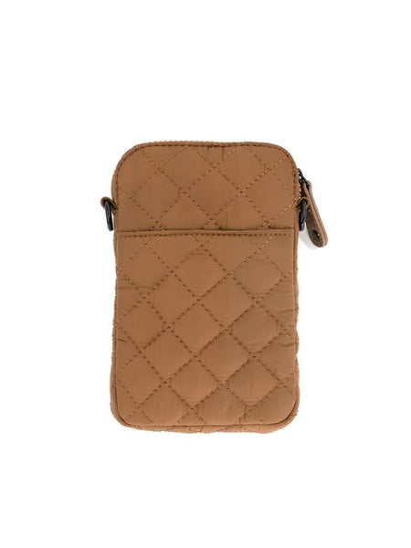 Odeon Quilted Cellphone Bag Tan