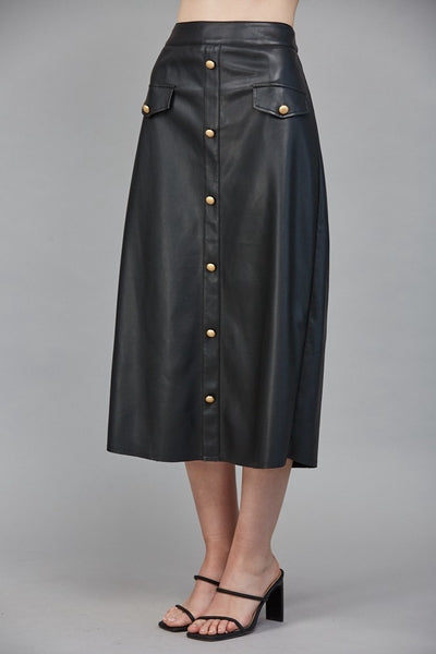Galdeaux Faux Leather Skirt
