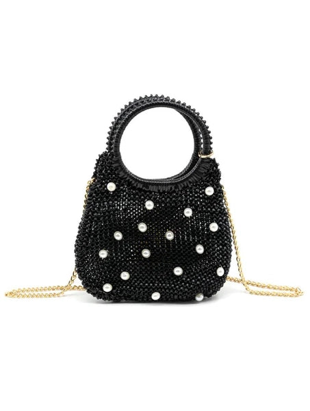 Gabriella Pearl Bag Black