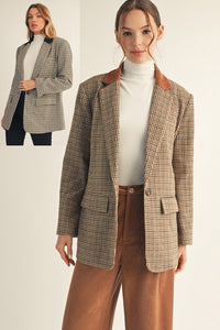 Calvin Houndstooth Blazer