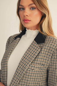 Calvin Houndstooth Blazer