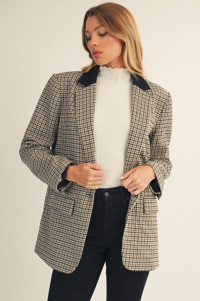 Calvin Houndstooth Blazer