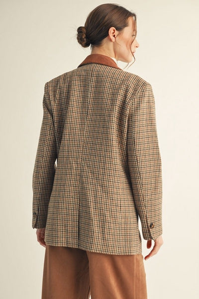 Calvin Houndstooth Blazer