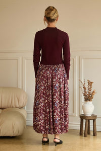 Paisley Pleated Skirt Dress