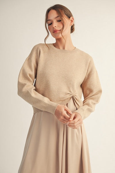 Cinched Front Sweater
