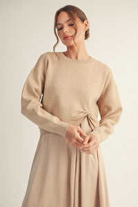 Cinched Front Sweater
