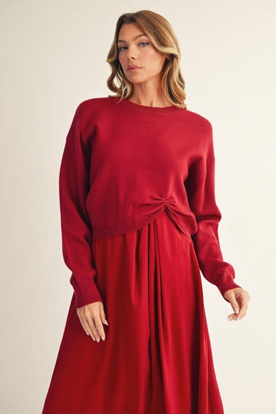 Cinched Front Sweater