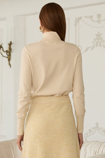 Epaulette Turtleneck Sweater