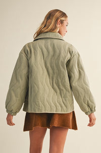 Cotton Canvas Puffer Coat