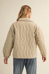 Cotton Canvas Puffer Coat