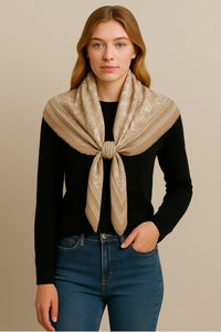 Beige Forest Print Scarf