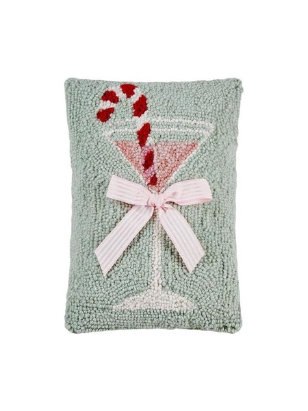 8x12 Martini Glass Hook Pillow